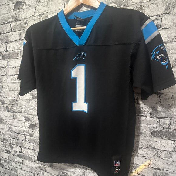 EUC NFL Team Apparel Carolina Panthers Cam Newton Jersey Youth XL (18/20) - Picture 2 of 15